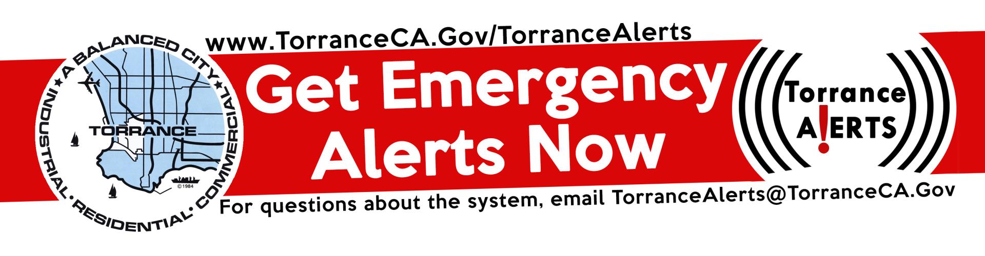 Torrance Emergency Alerts banner